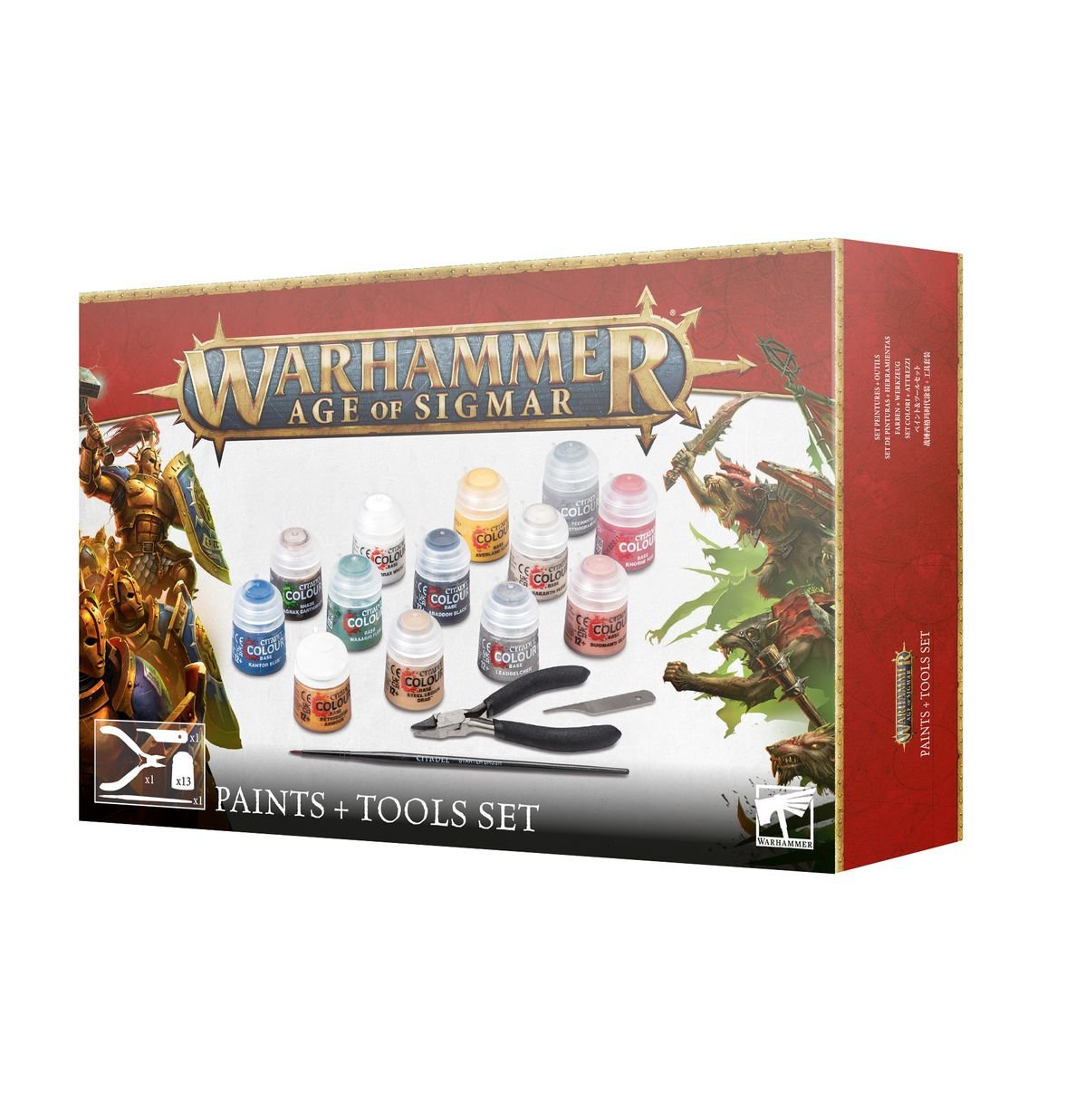 Age of Sigmar: Paint + Tools Set (Warhammer Age of Sigmar | 80 - 17) - GameStore.mt