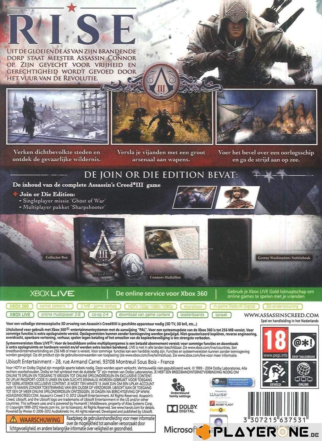 Assassins Creed III - Join Or Die Edition (Xbox 360) (Pre - owned) - GameStore.mt