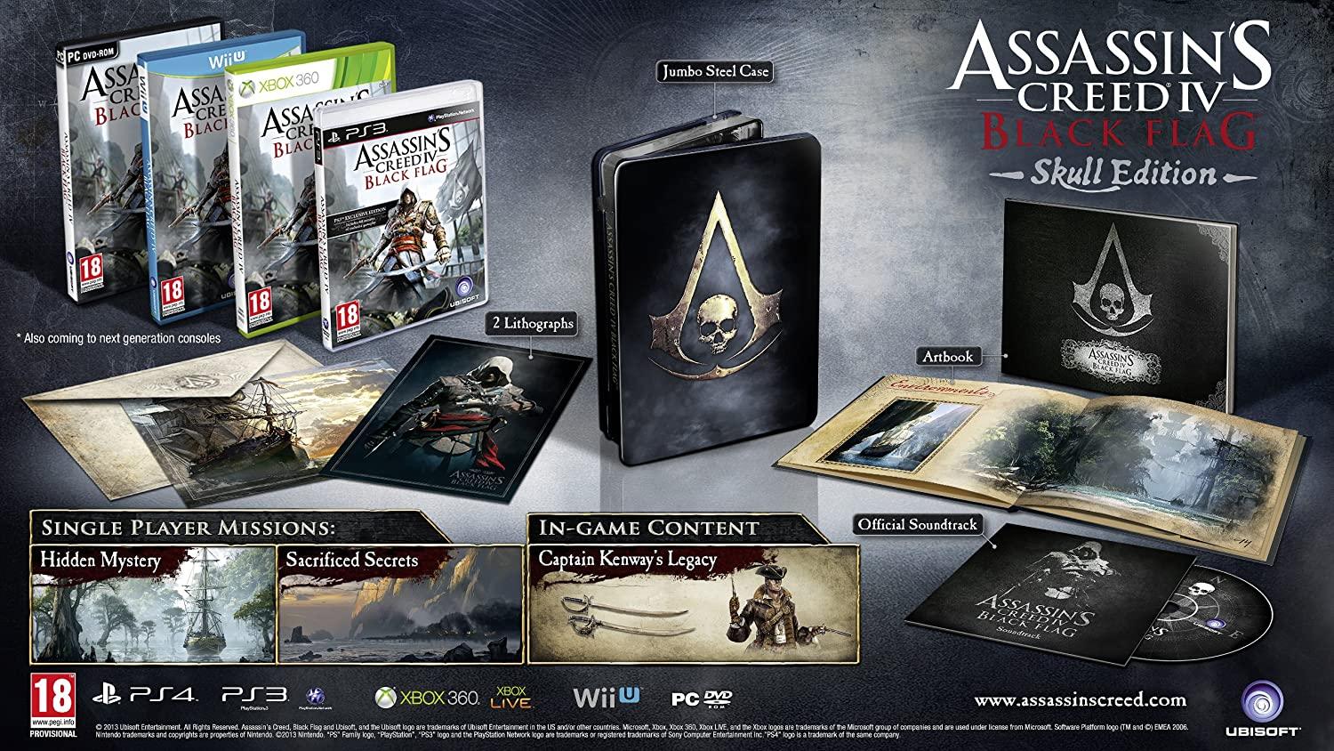 Assassin's Creed IV: Black Flag - Skull Edition (Xbox 360) (Pre - owned) - GameStore.mt