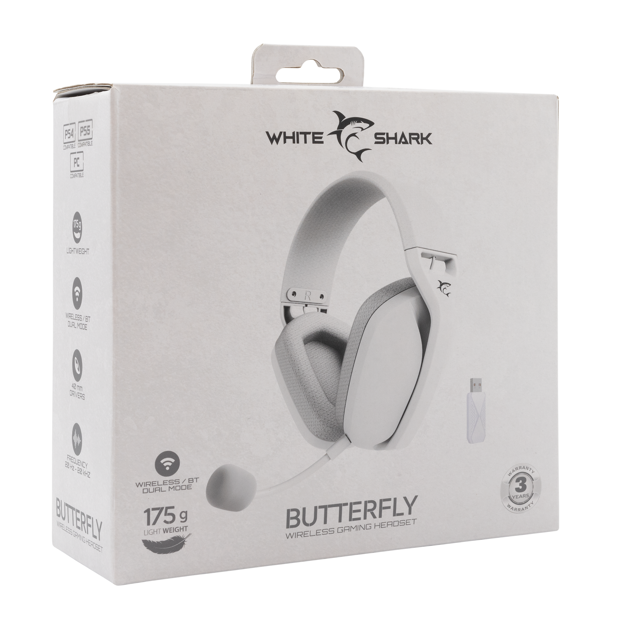 Whitshark BUTTERFLY White - Wireless