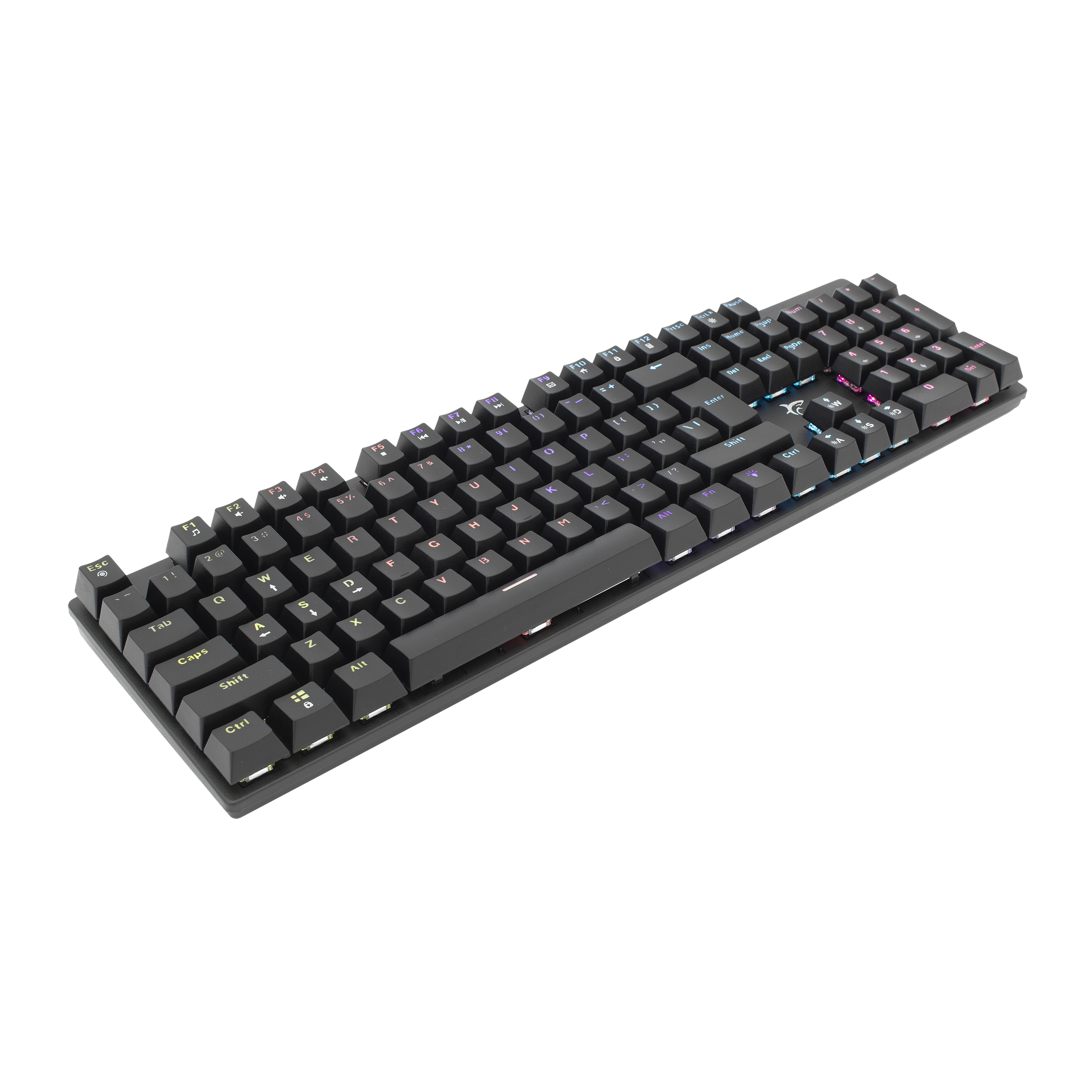 White Shark Commandos Elite - Wired Mechanical Keyboard (Blue Switches) (Black) [US Layout]