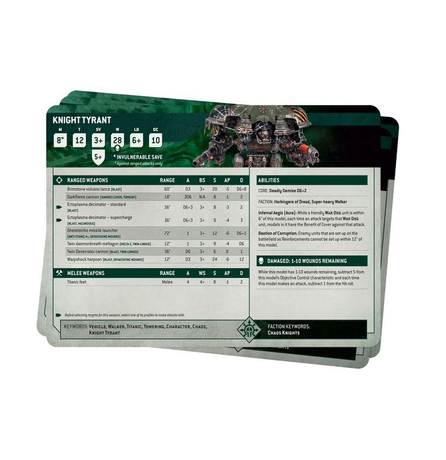 Datasheet Cards: Chaos Knights (EN) (Warhammer 40,000 | 43-05)