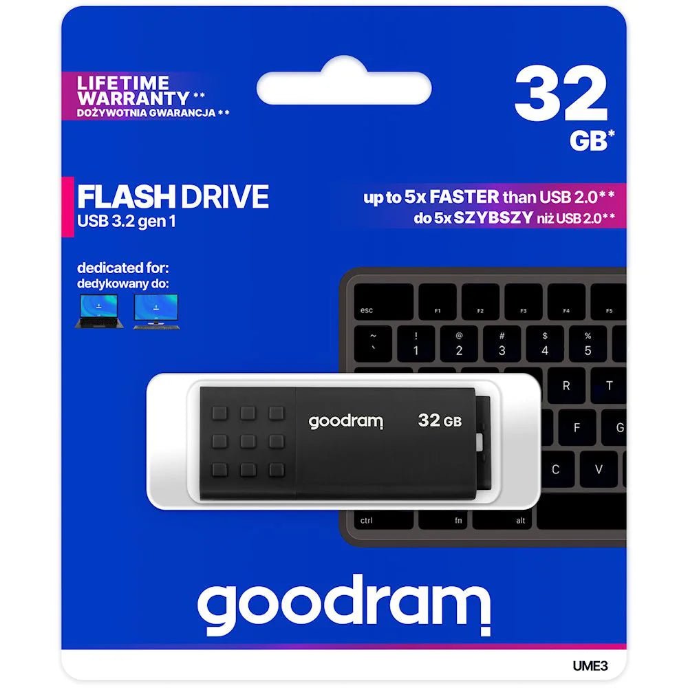 GOODRAM 32GB UME3 3.2 Gen1 USB Black - GameStore.mt