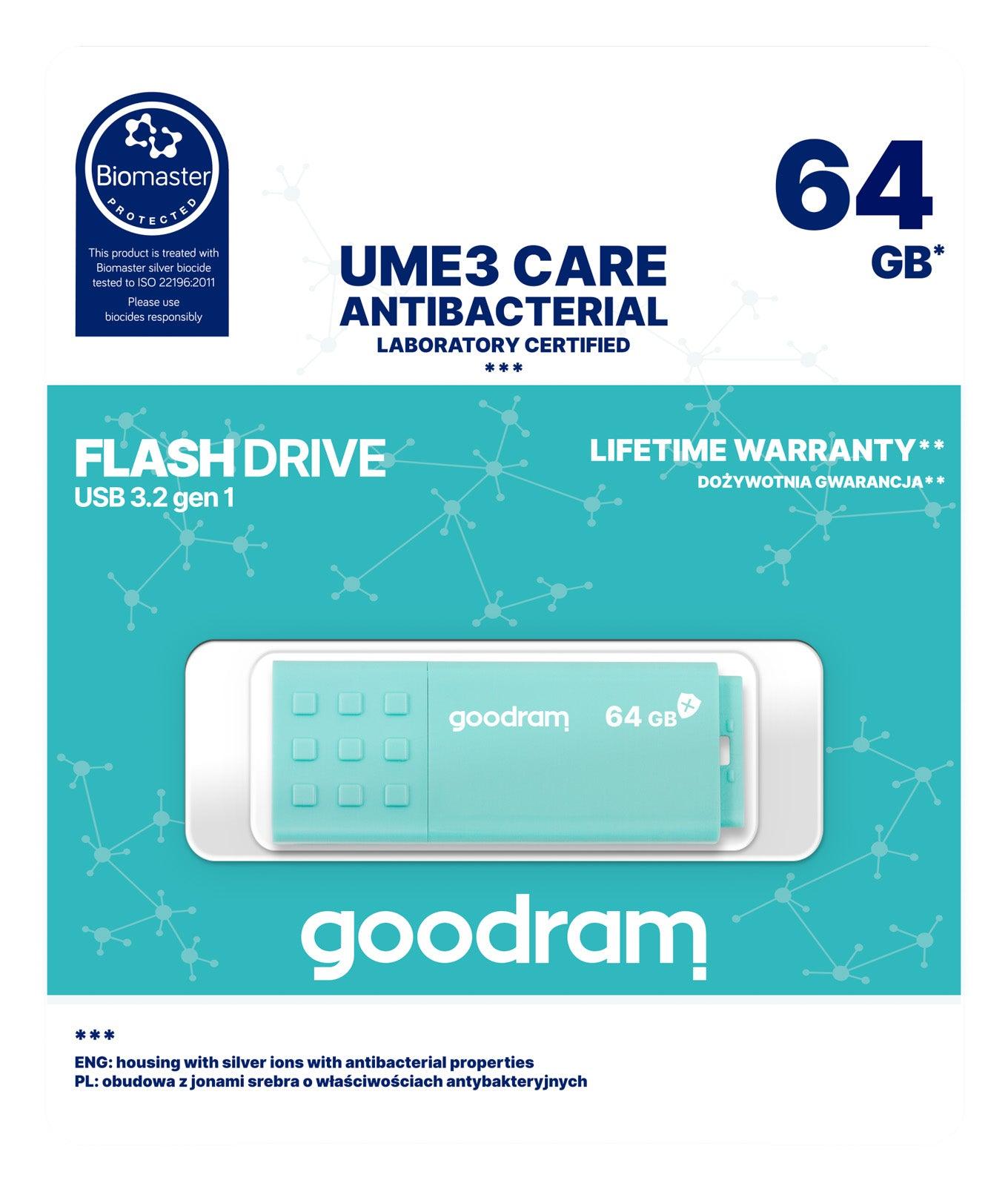 GOODRAM UME3 CARE 64GB USB 3.2 gen 1 - GameStore.mt