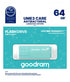 GOODRAM UME3 CARE 64GB USB 3.2 gen 1 - GameStore.mt