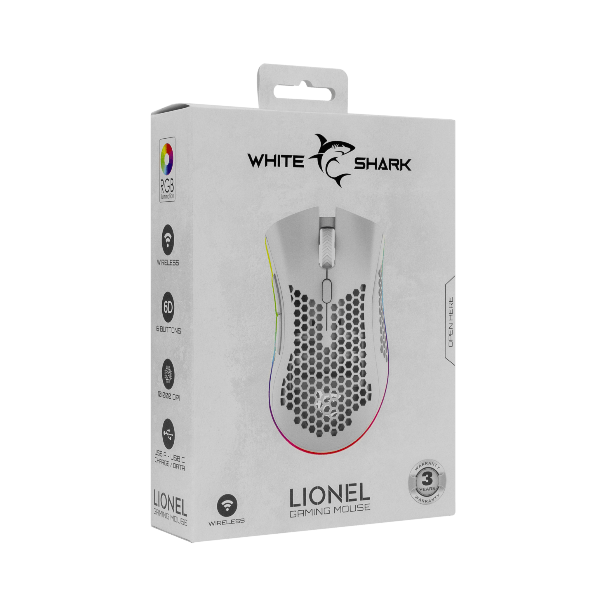 LIONEL Wireless White Gaming Mouse - GameStore.mt