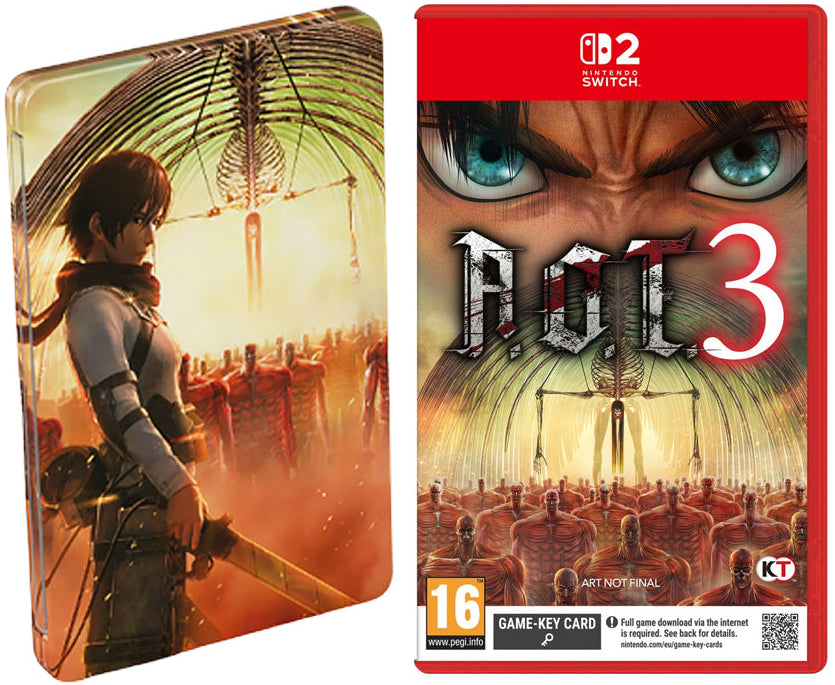 Attack on Titan 3 [Steelbook Launch Edition] (Game-Key Card) (Nintendo Switch 2) (Pre-order)