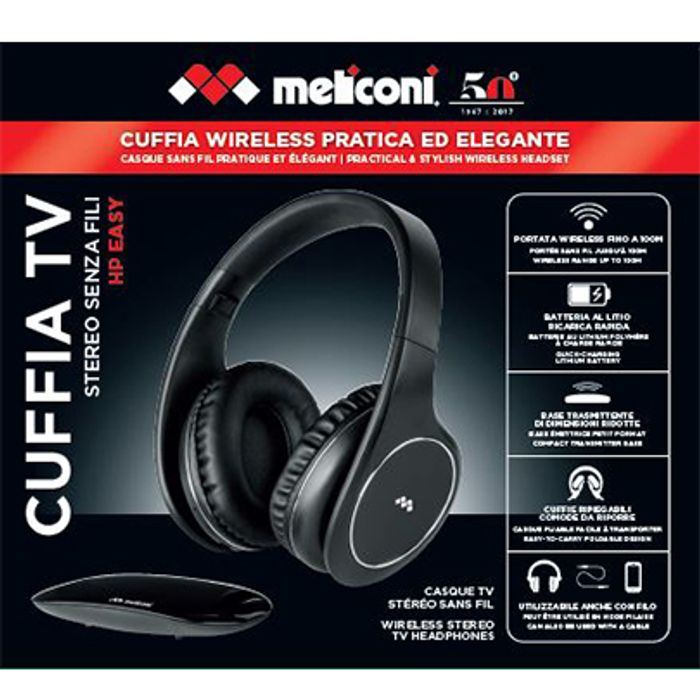 MELICONI HP Easy 497 CUFFIA TV Wireless Headphones - GameStore.mt