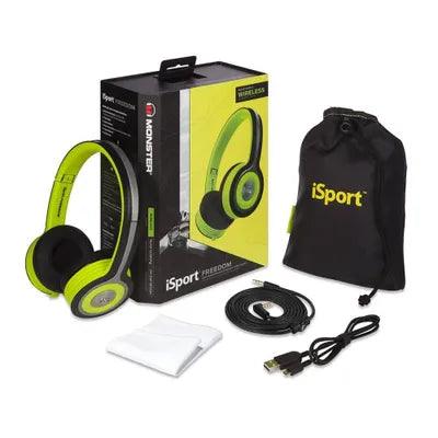 Monster iSport Freedom On-Ear Bluetooth Headphones - Black/Neon Green - GameStore.mt | Powered by Flutisat