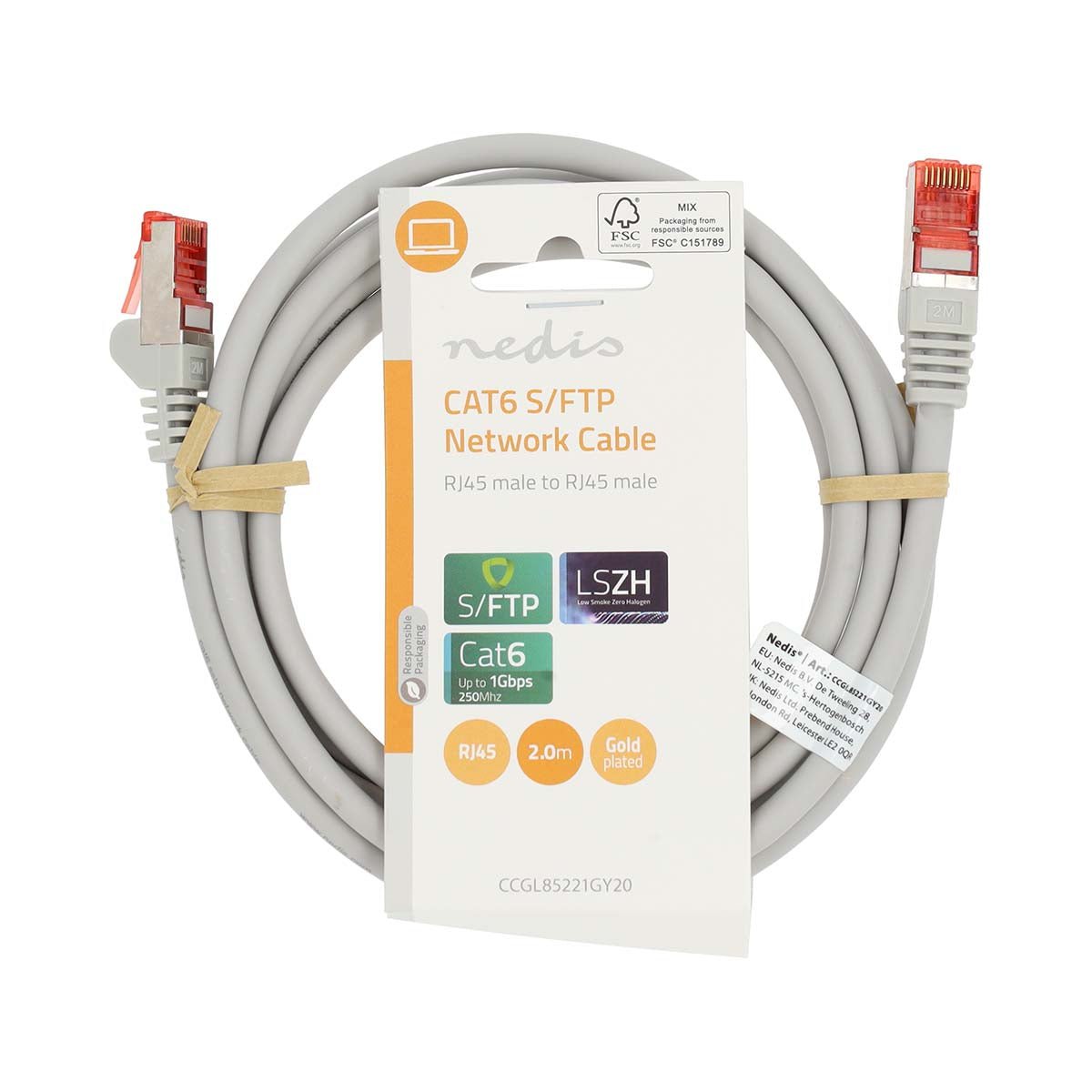 Nedis 2 Metre CAT6 - S/FTP Network Cable - GameStore.mt