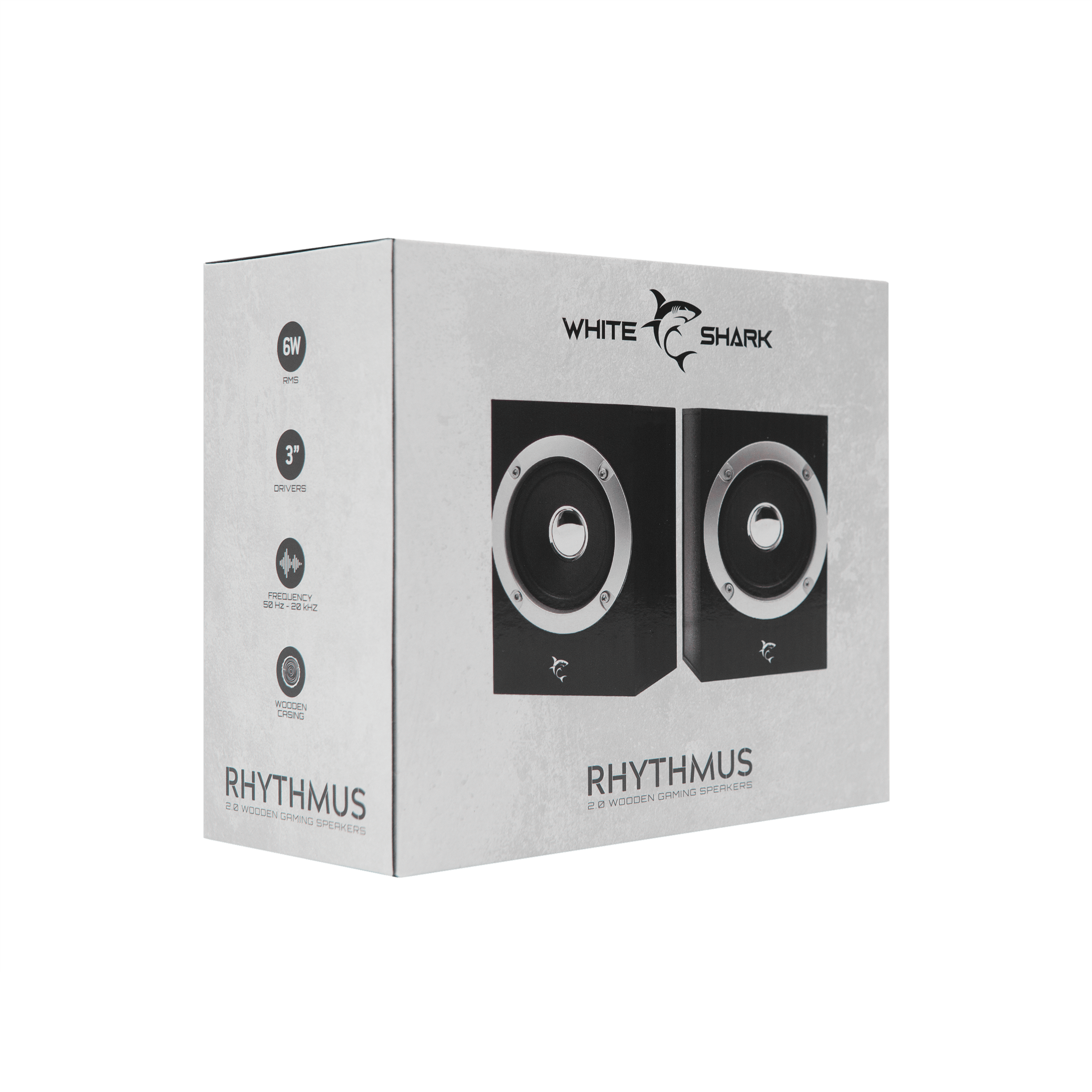 White Shark RHYTHMUS 2.0 Wooden Gaming Speakers - GameStore.mt | Powered by Flutisat