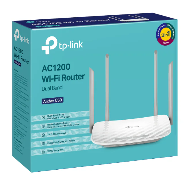 TP-Link Archer C50 AC1200 Wireless Dual Band Router