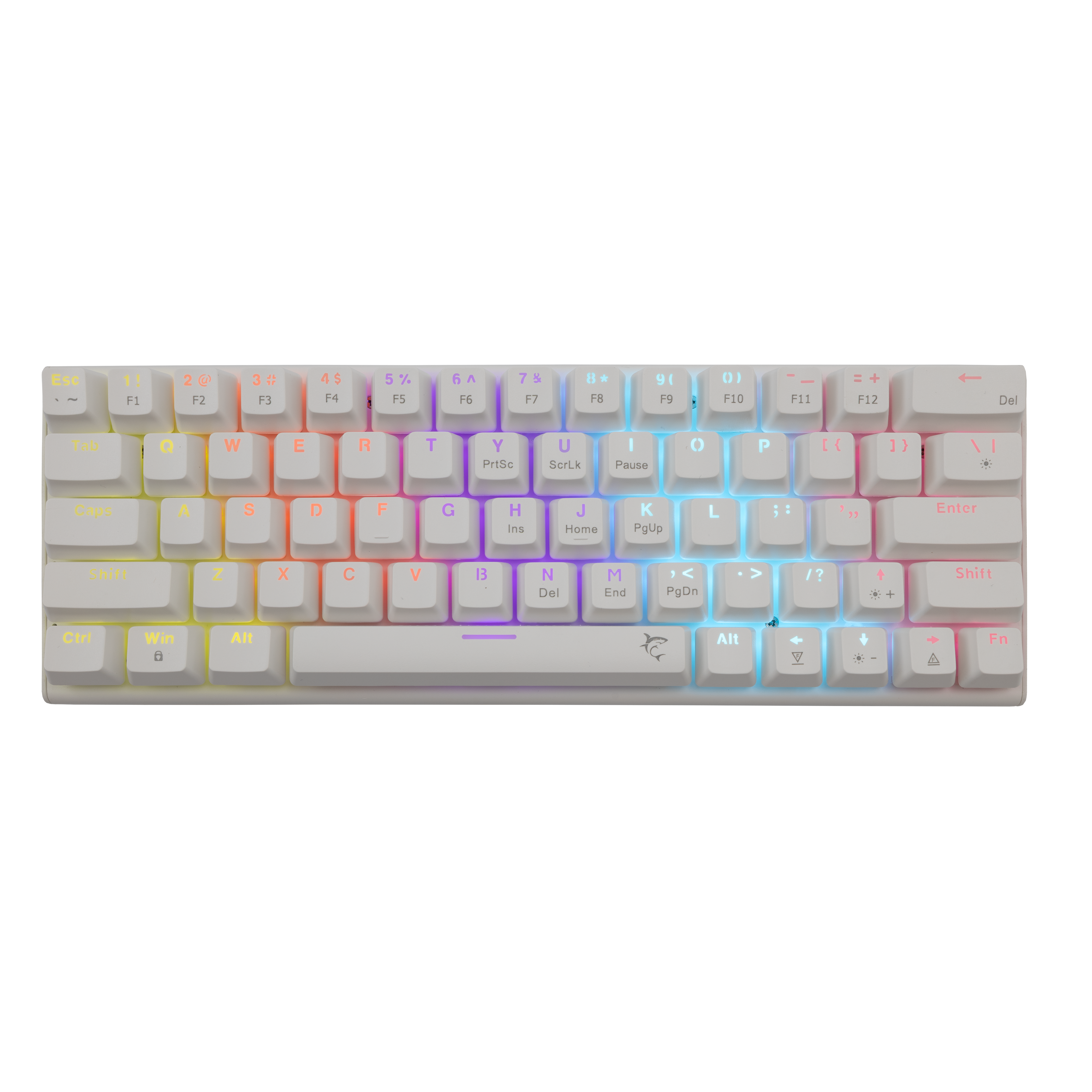 White Shark Wakizashi - Wired Mechanical Keyboard (Red Switches) (White) [US Layout]