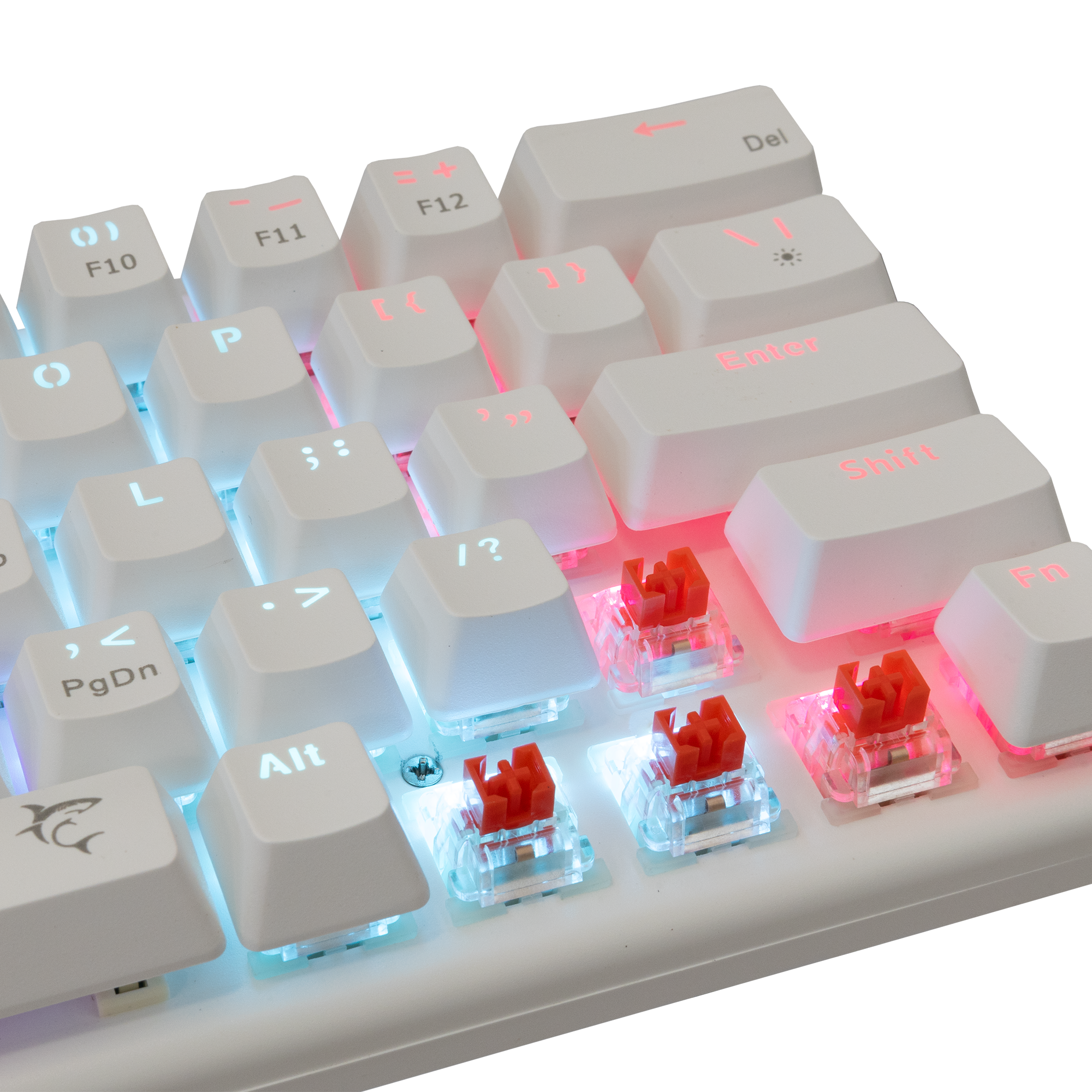 White Shark Wakizashi - Wired Mechanical Keyboard (Red Switches) (White) [US Layout]