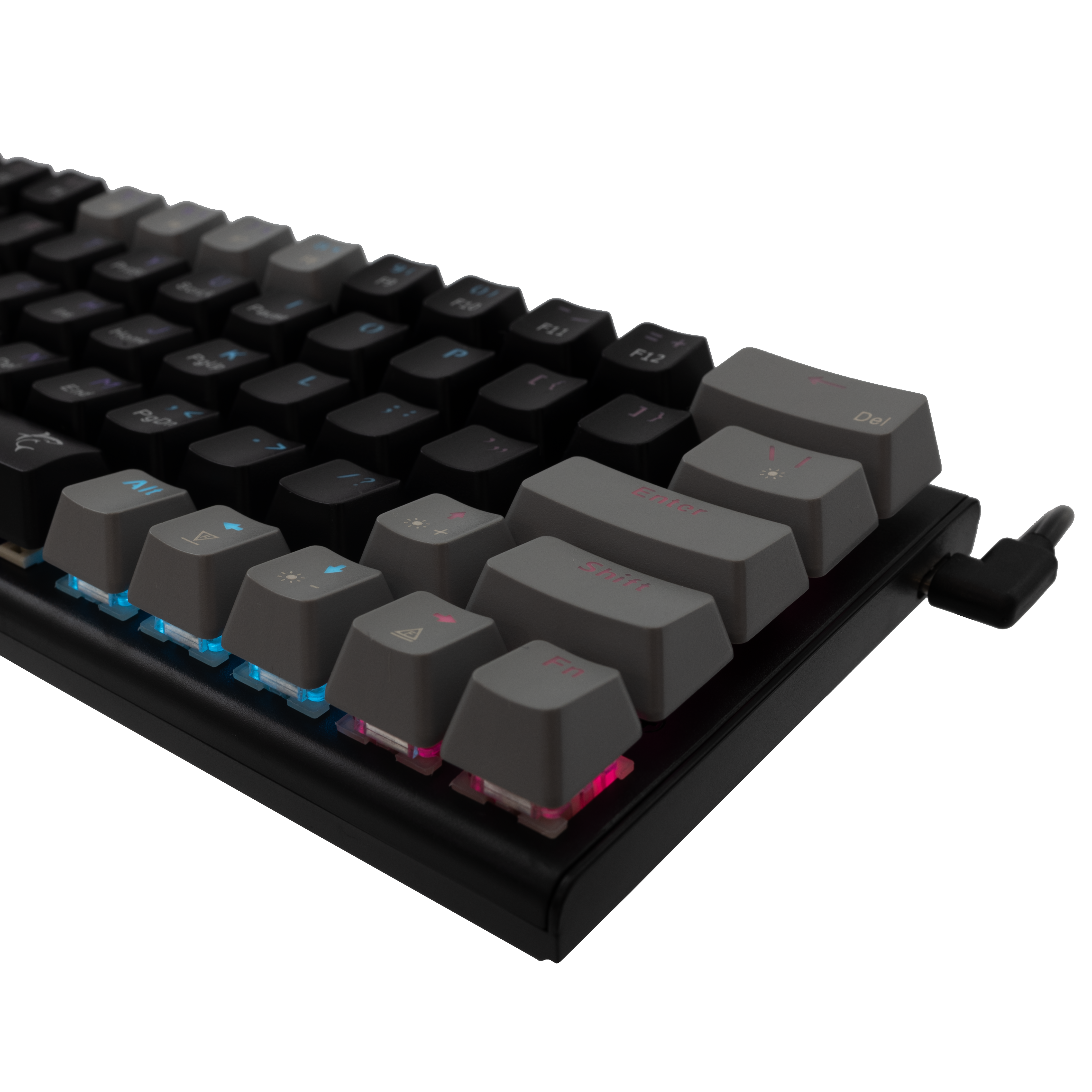 White Shark Wakizashi - Wired Mechanical Keyboard (Red Switches) (Black/Grey) [US Layout]