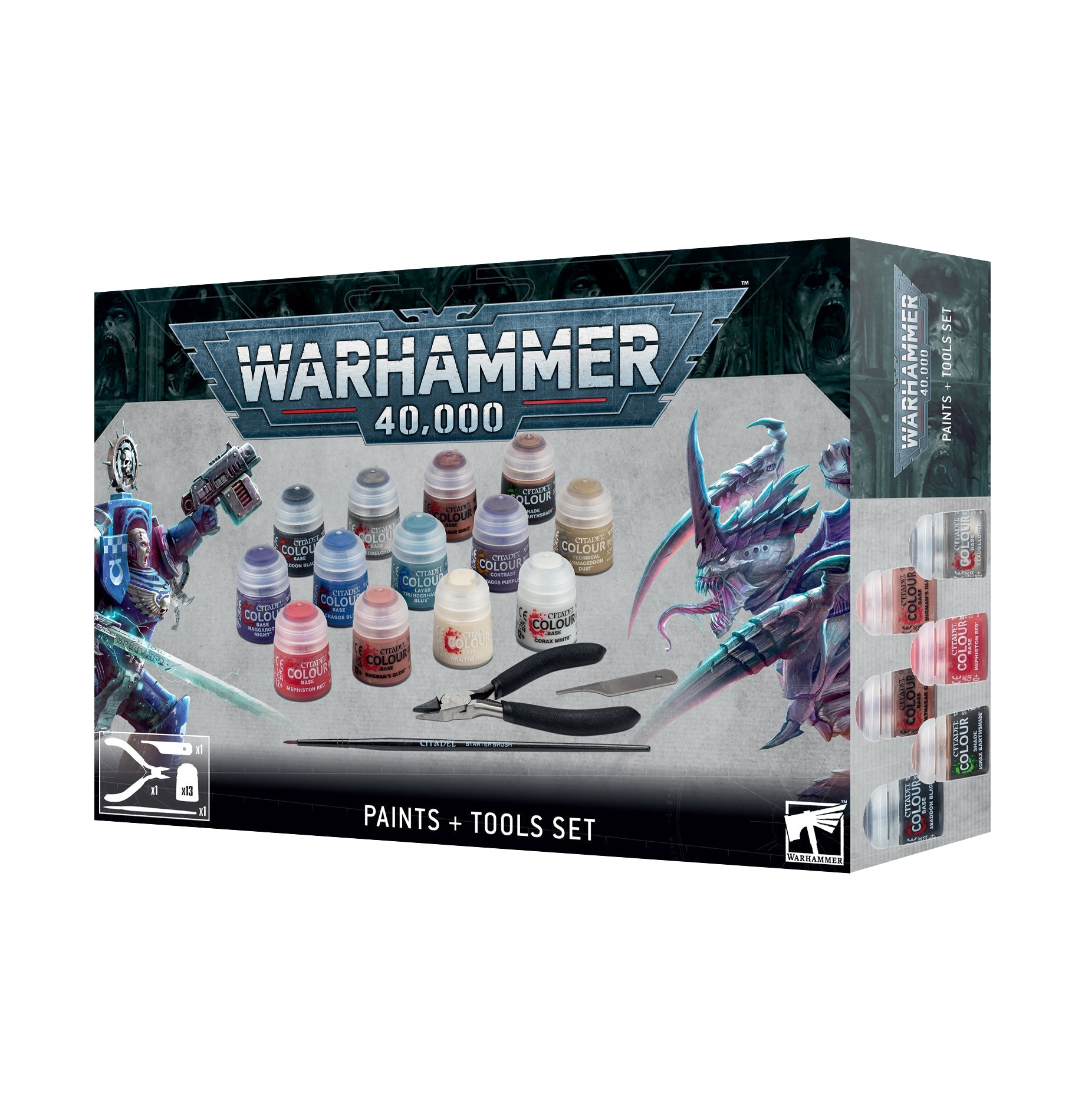 Warhammer 40,000: Paints + Tools Set (Warhammer 40,000 | 60 - 12) - GameStore.mt