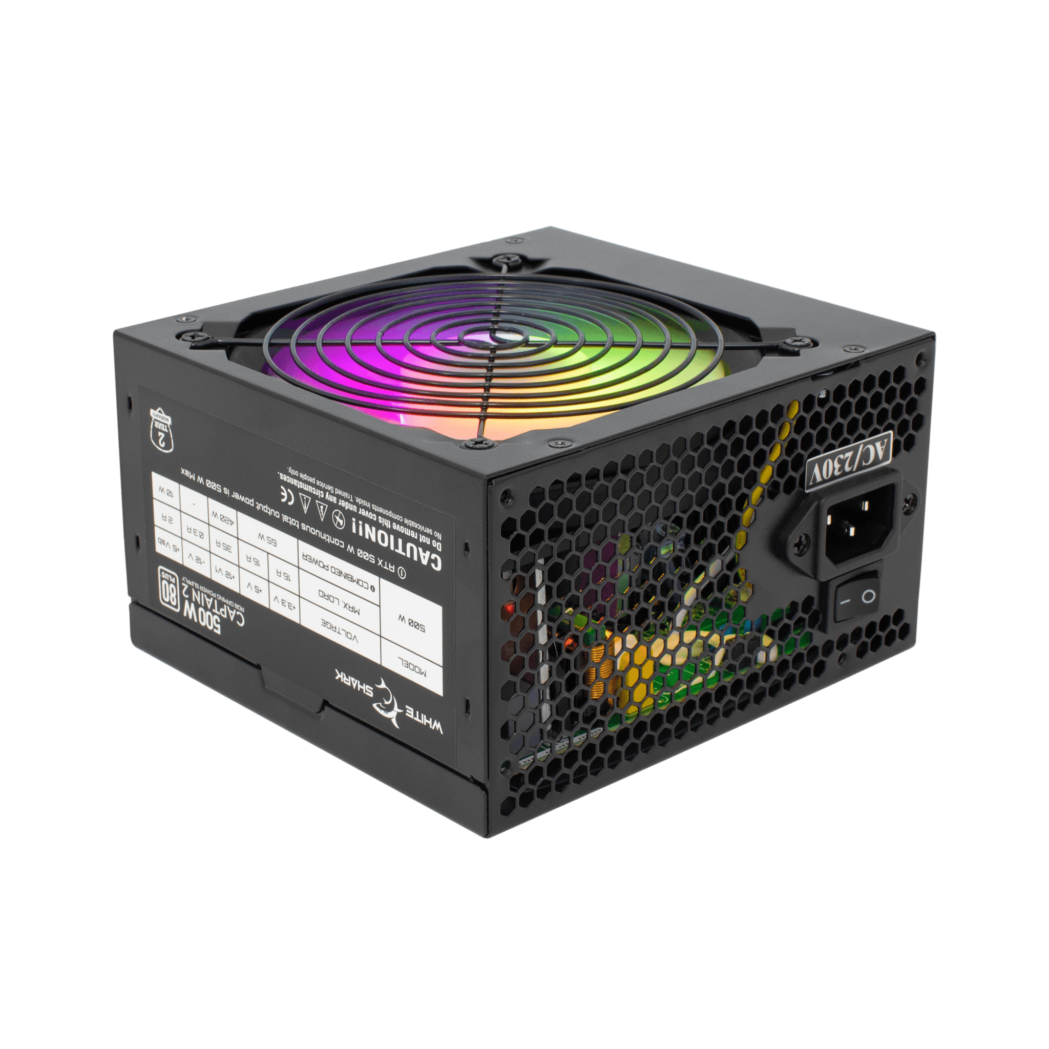 White Shark CAPTAIN 2 RGB Gaming Power Supply - GameStore.mt