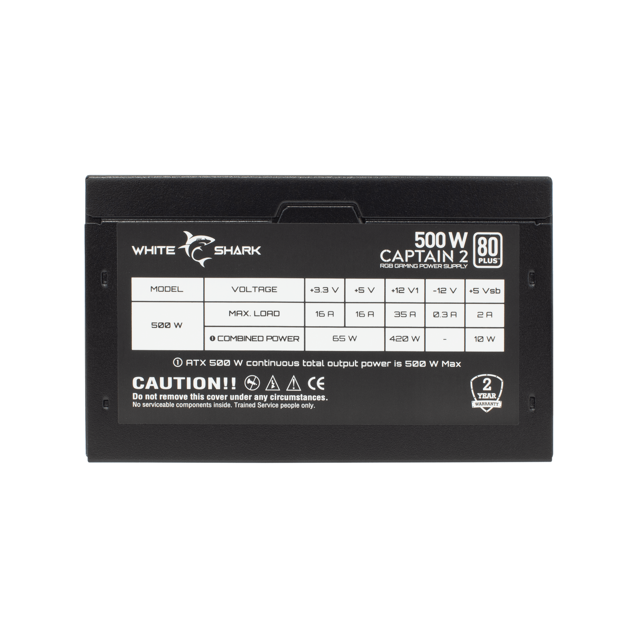 White Shark CAPTAIN 2 RGB Gaming Power Supply - GameStore.mt