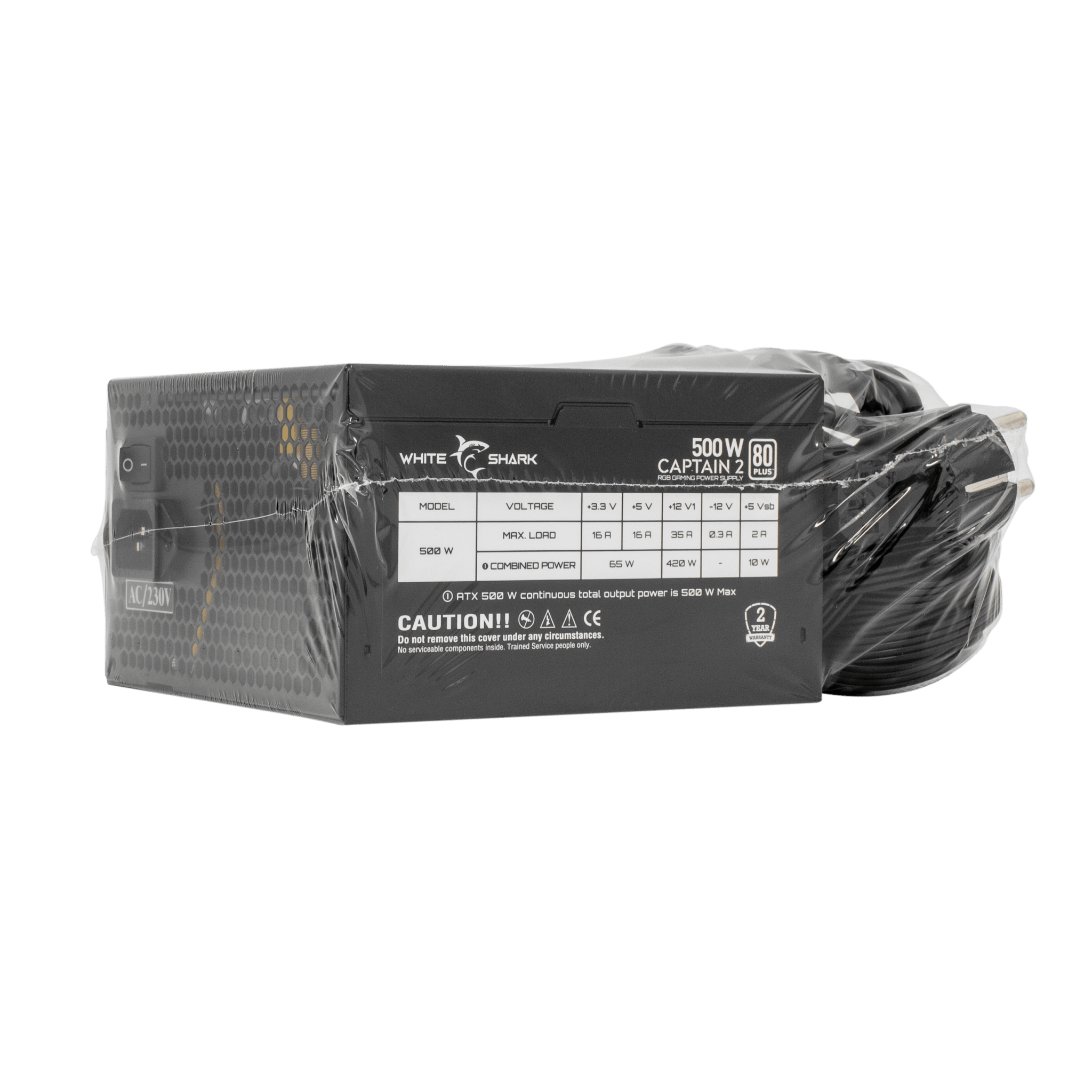 White Shark CAPTAIN 2 RGB Gaming Power Supply - GameStore.mt