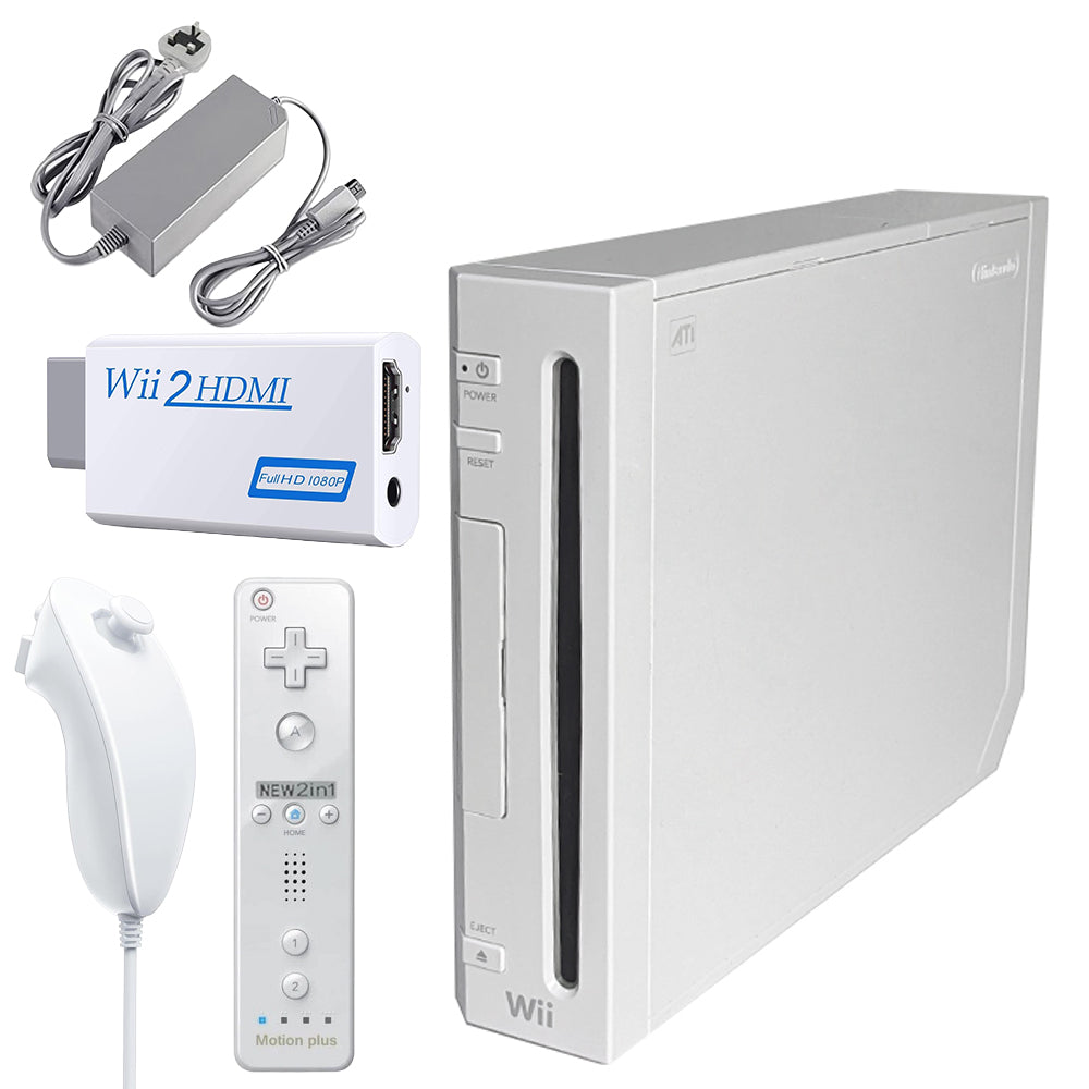 Nintendo Wii Console (HD Bundle) (White) [1-Year Warranty] (Pre-owned)