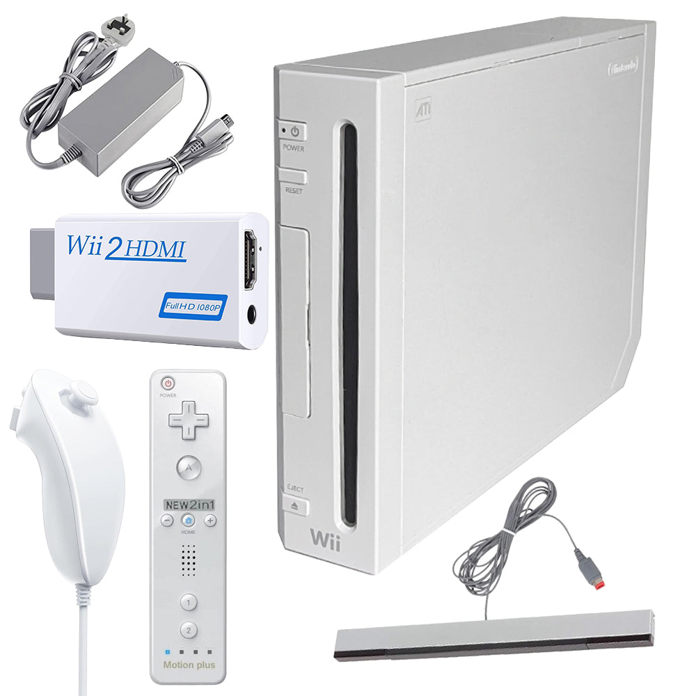 Nintendo Wii Console (HD Bundle) (White) [1-Year Warranty] (Pre-owned)