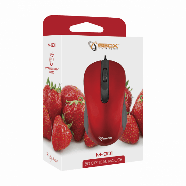 SBOX Red Wired Mouse M-901 - GameStore.mt | Powered by Flutisat