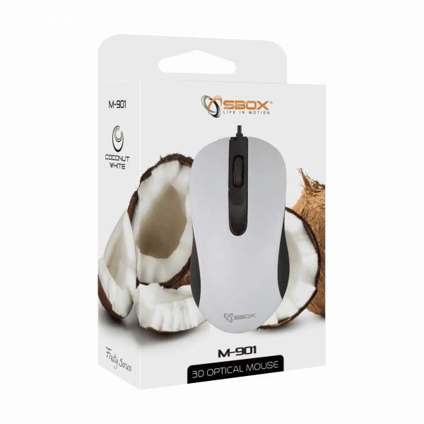 SBOX White Wired Mouse M-901 - GameStore.mt | Powered by Flutisat