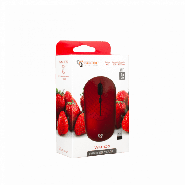 SBOX Red Wireless Mouse WM-106 - GameStore.mt | Powered by Flutisat