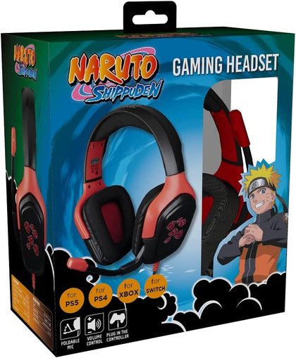 KONIX - Naruto Akatsuki Gaming Headset - Black/Orange