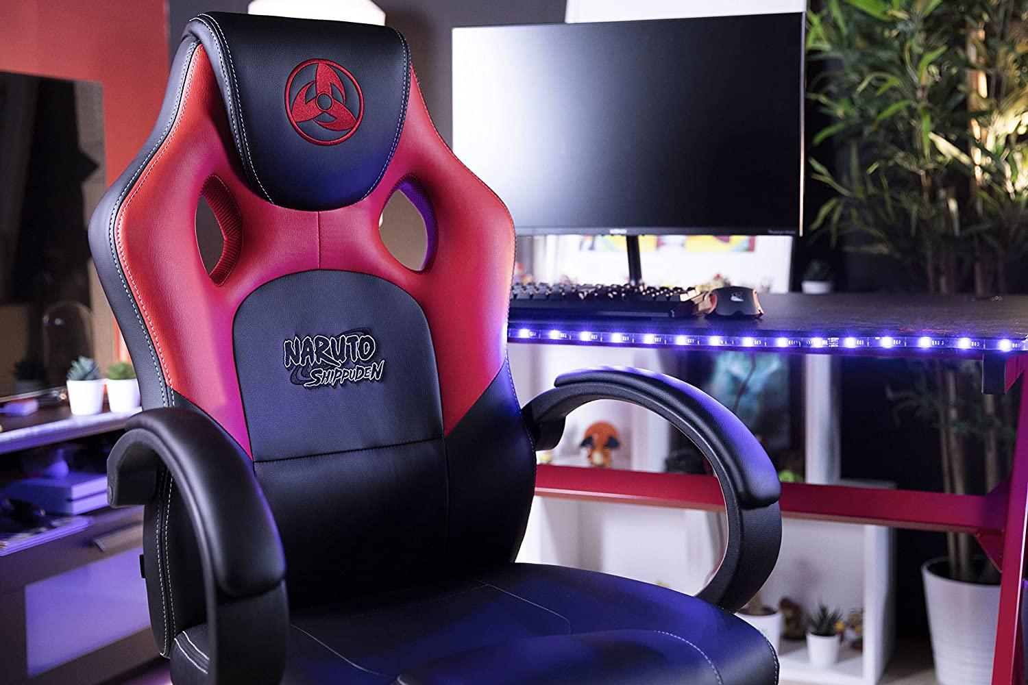 KONIX Naruto Shippuden Junior Gaming Chair (Black/Red) - GameStore.mt | Powered by Flutisat