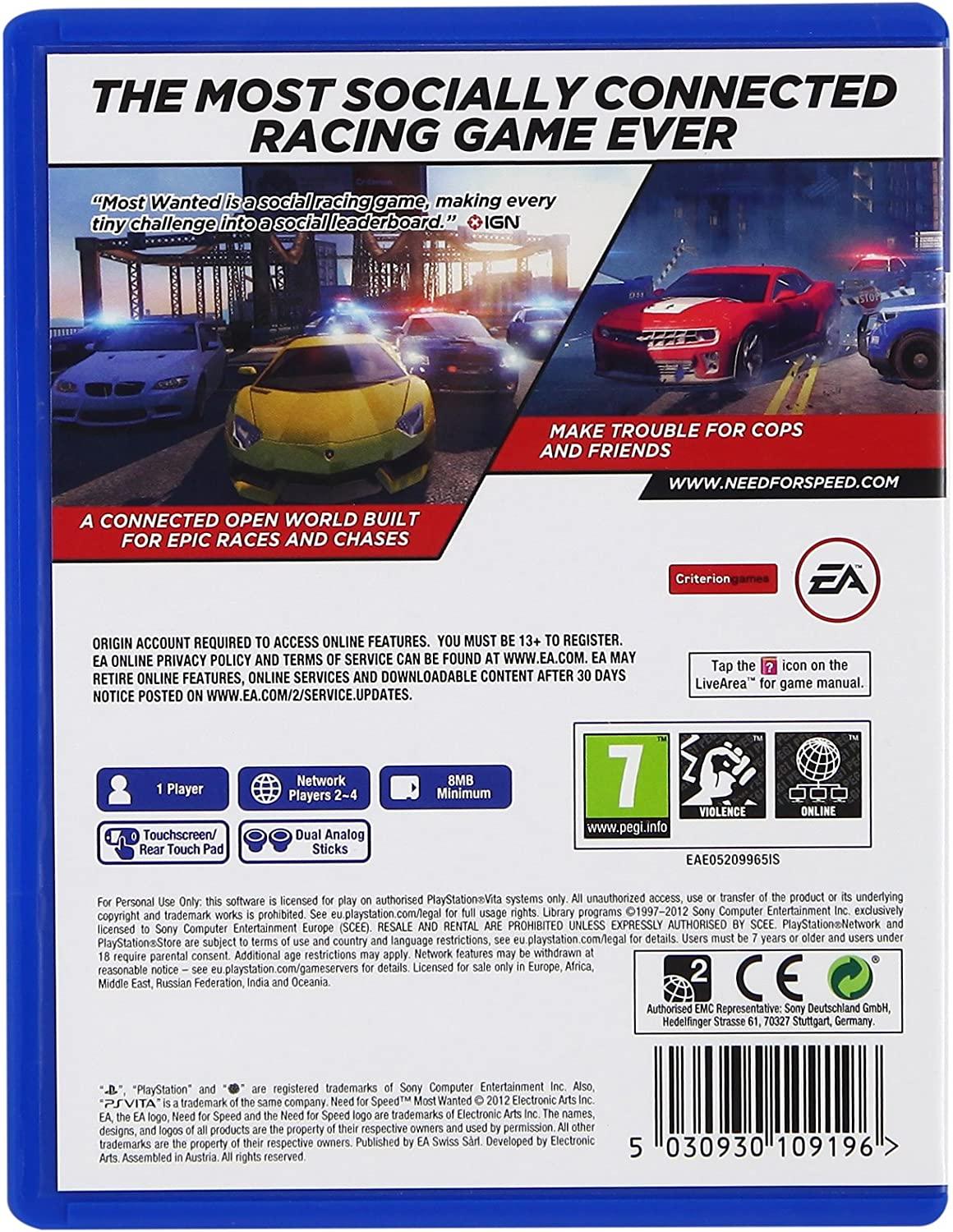 Need for Speed: Most Wanted (PS Vita) (Pre-owned) - GameStore.mt | Powered by Flutisat