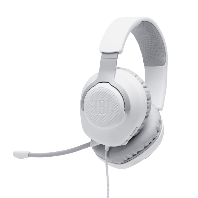 JBL Quantum 100 (White) - Wired Over-Ear Gaming Headphones - GameStore.mt | Powered by Flutisat