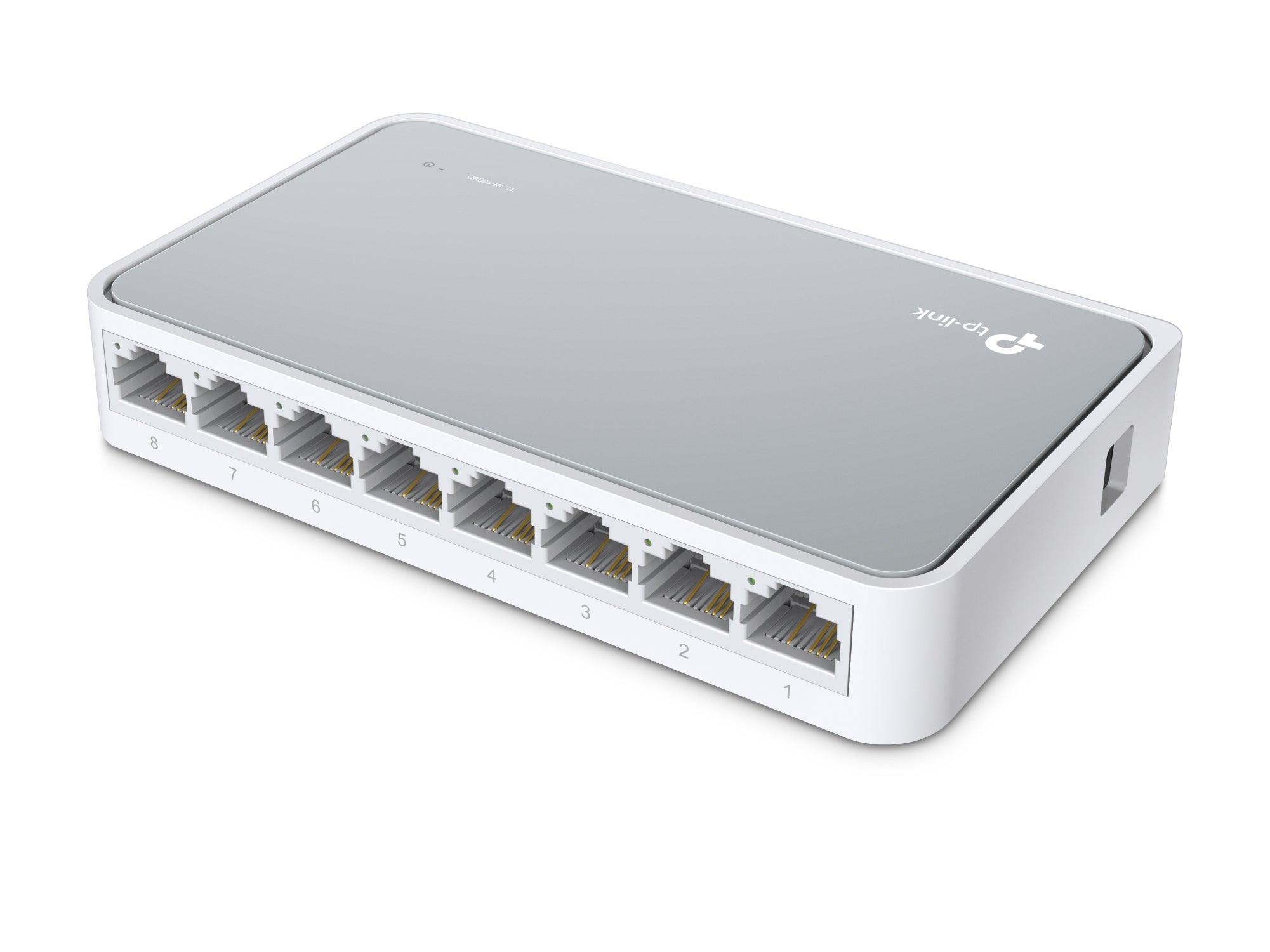 TP-LINK TL-SF1008D 8-PORT NETWORK SWITCH 10/100MBPS DESKTOP SWITCH - GameStore.mt | Powered by Flutisat