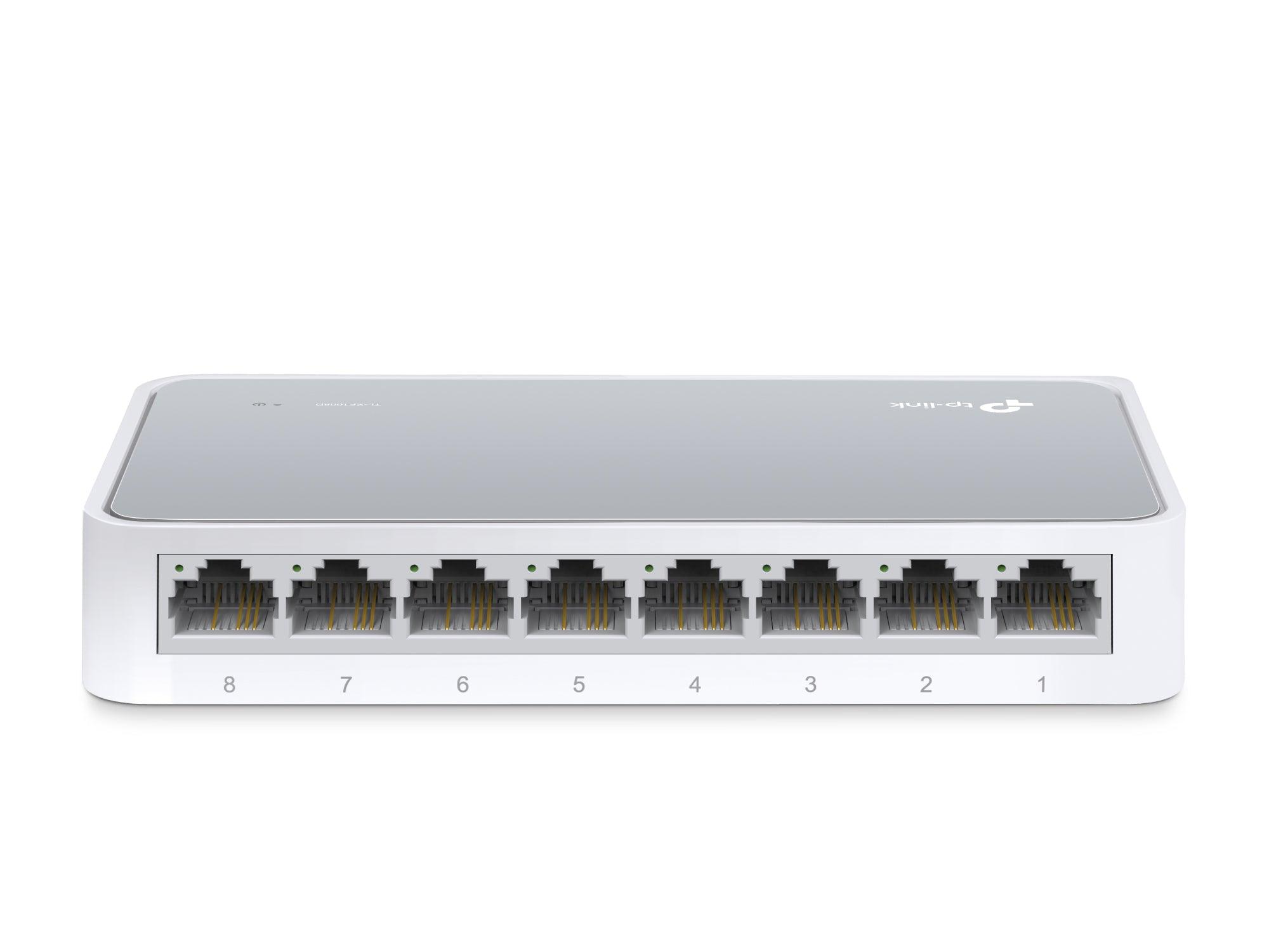 TP-LINK TL-SF1008D 8-PORT NETWORK SWITCH 10/100MBPS DESKTOP SWITCH - GameStore.mt | Powered by Flutisat