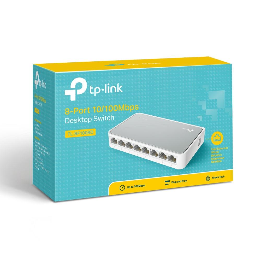 TP-LINK TL-SF1008D 8-PORT NETWORK SWITCH 10/100MBPS DESKTOP SWITCH - GameStore.mt | Powered by Flutisat