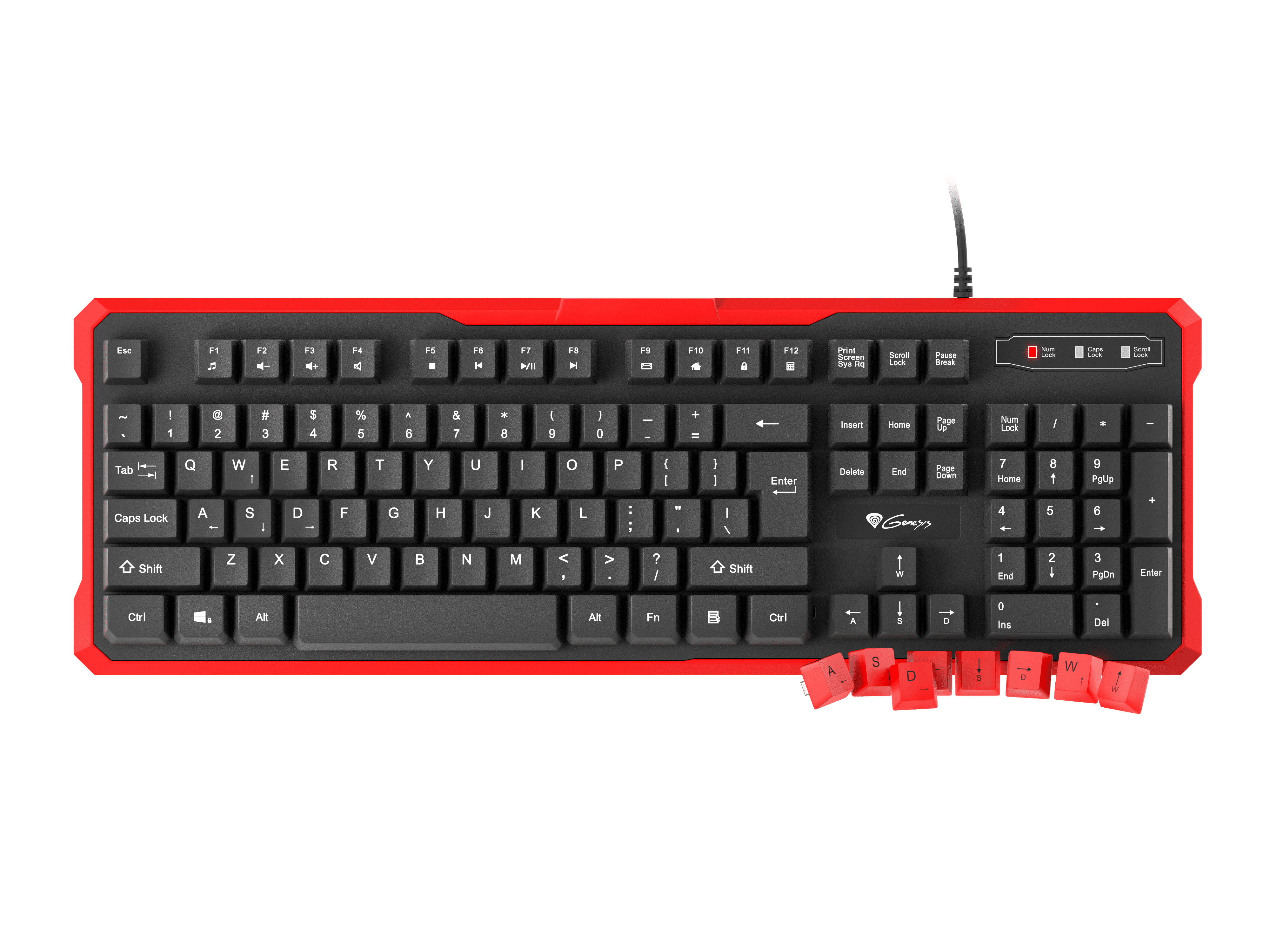 Genesis RHOD 110 Gaming Keyboard (US Layout) - Red - GameStore.mt | Powered by Flutisat