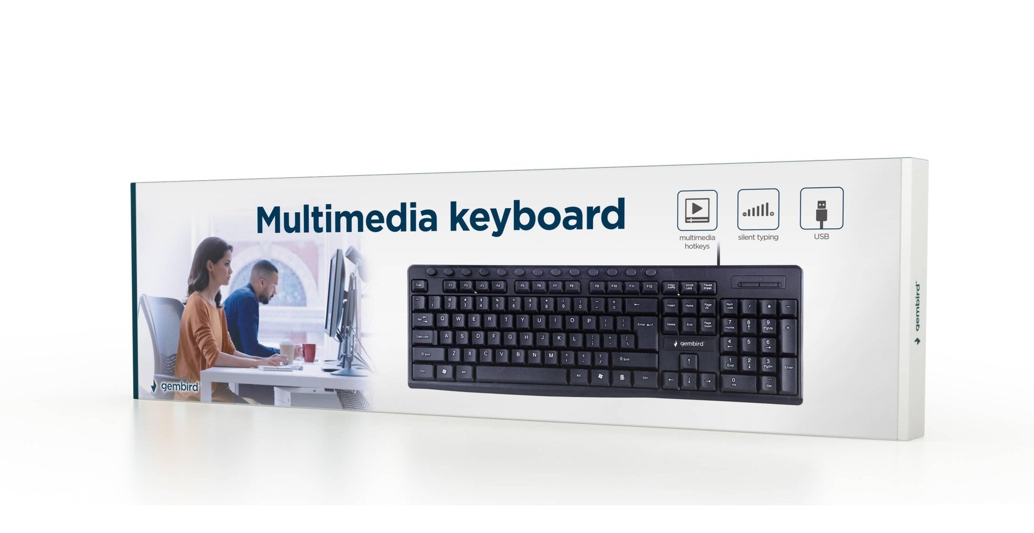 Gembird Multimedia USB Keyboard (US Layout) - Black - GameStore.mt