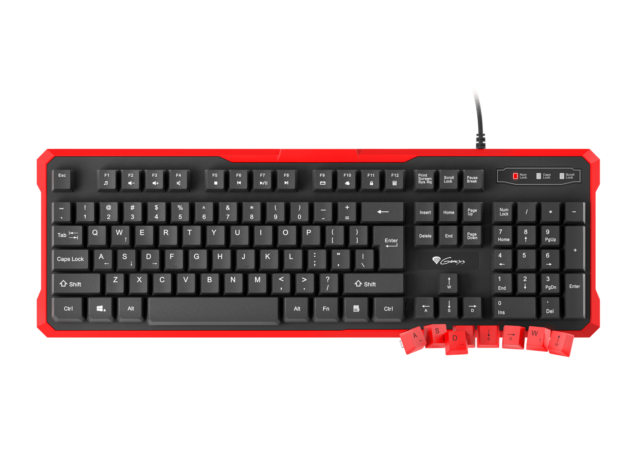 Genesis RHOD 110 Gaming Keyboard (US Layout) - Red - GameStore.mt
