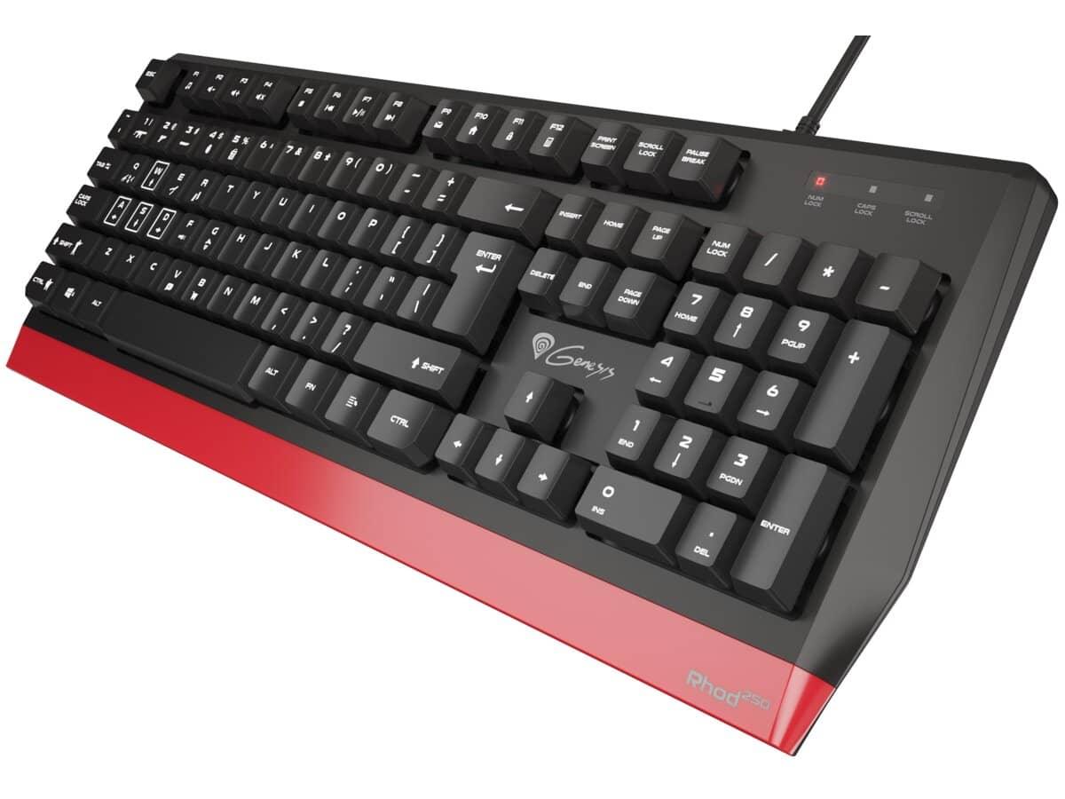 Genesis RHOD 250 Gaming Keyboard (US Layout) - Red - GameStore.mt