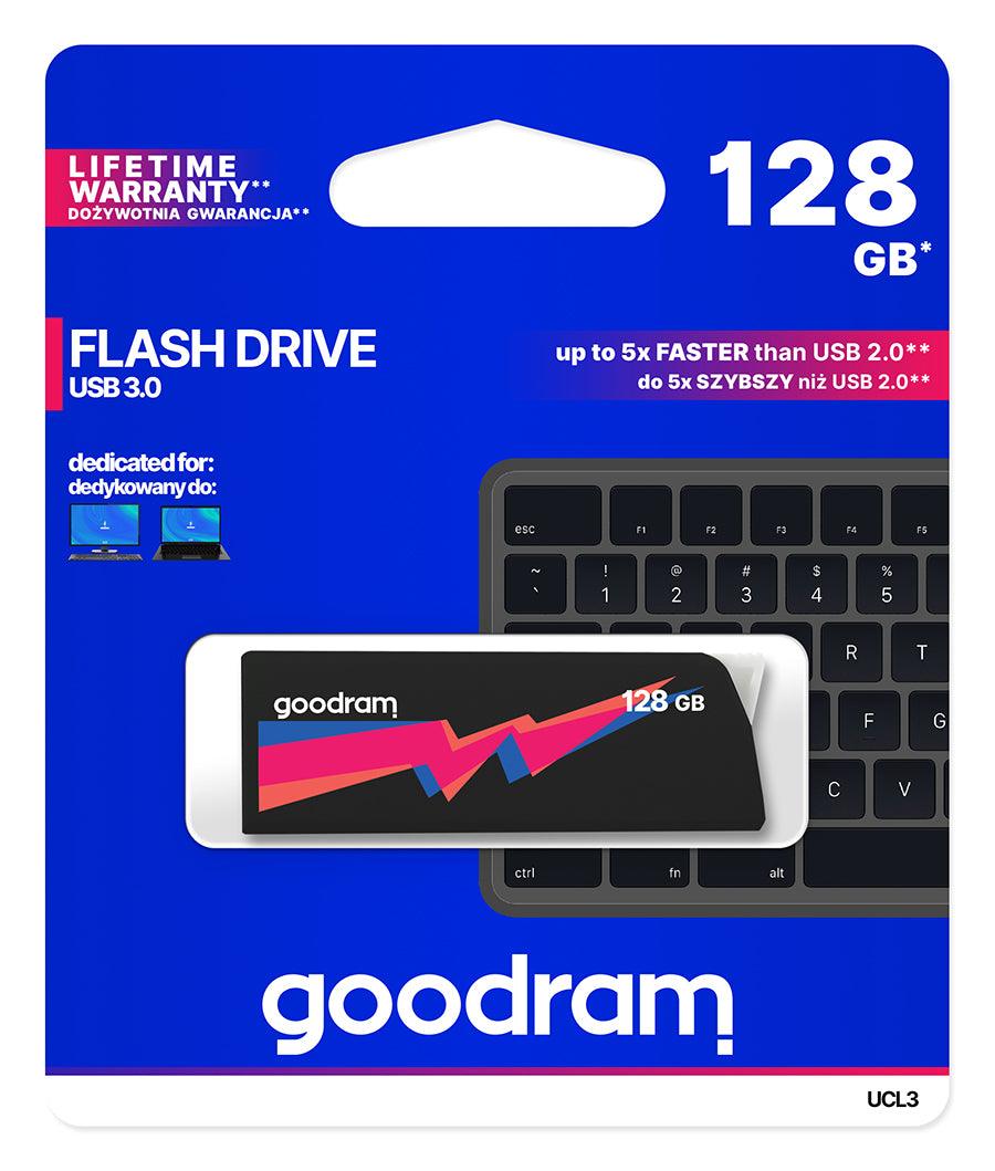 GOODRAM 128GB UCL3 USB 3.0 Pen Drive (Black) - GameStore.mt
