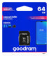 GOODRAM 64GB SDXC Micro SD Card Class 10 UHS - I + Adapter - GameStore.mt