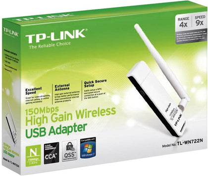 TP-LINK TL-WN722N Wireless N USB Adapter 150 Mbps - GameStore.mt | Powered by Flutisat