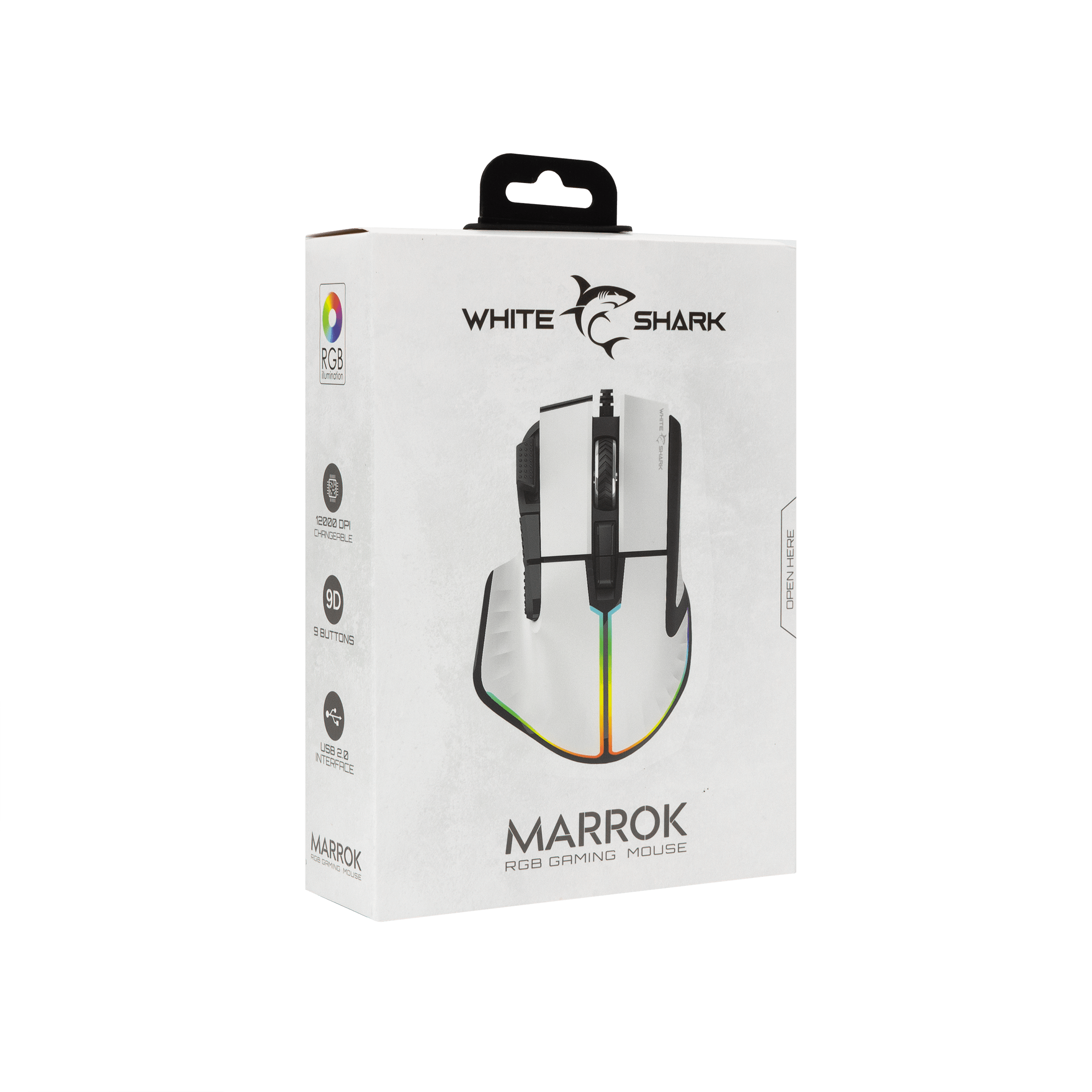 White Shark MARROK RGB Gaming Mouse - White - GameStore.mt | Powered by Flutisat