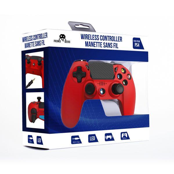 Freaks & Geeks Wireless PS4/PS5 Controller - Red - GameStore.mt | Powered by Flutisat