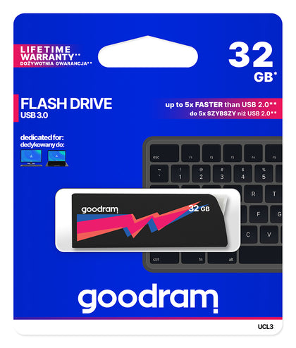 GOODRAM 32GB UCL3 USB 3.0 Pen Drive (Black)