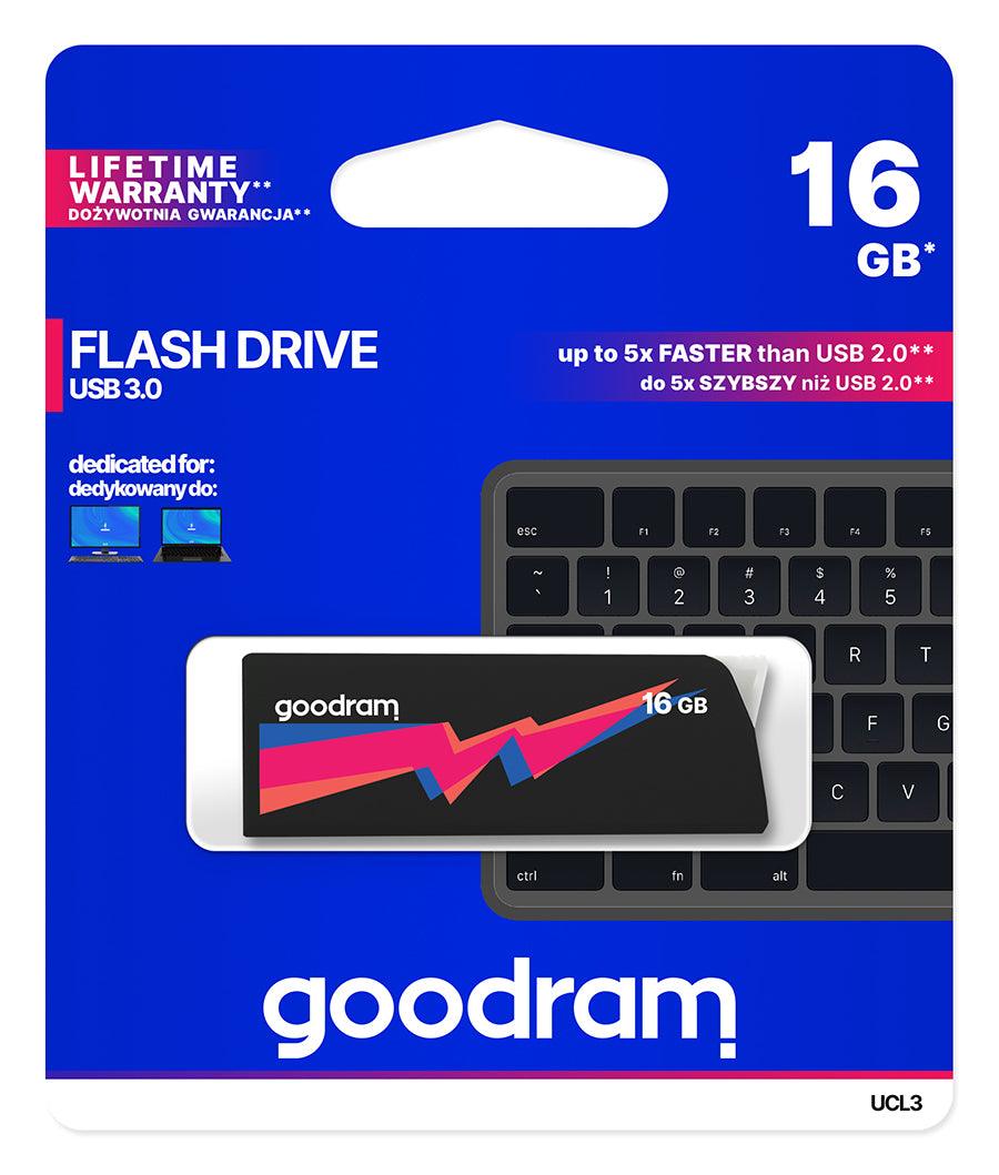 GOODRAM 16GB UCL3 USB 3.0 Pen Drive (Black) - GameStore.mt | Powered by Flutisat