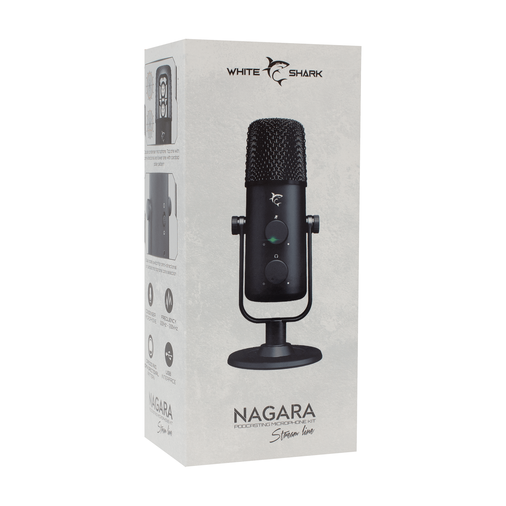 White Shark NAGARA Podcasting Microphone Kit - GameStore.mt