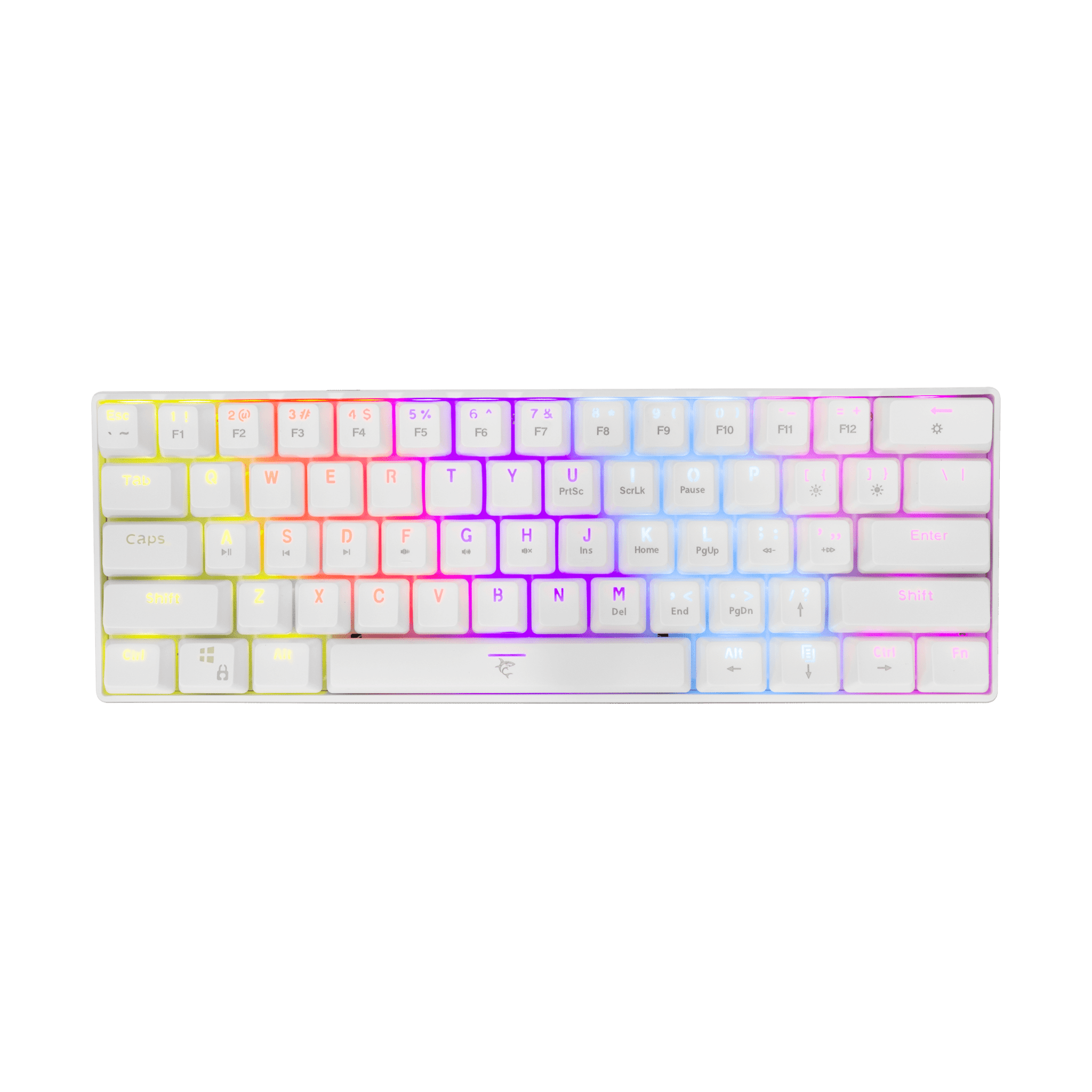 White Shark SHINOBI Keyboard - White (Blue Mechanical Switches) [US Layout] - GameStore.mt