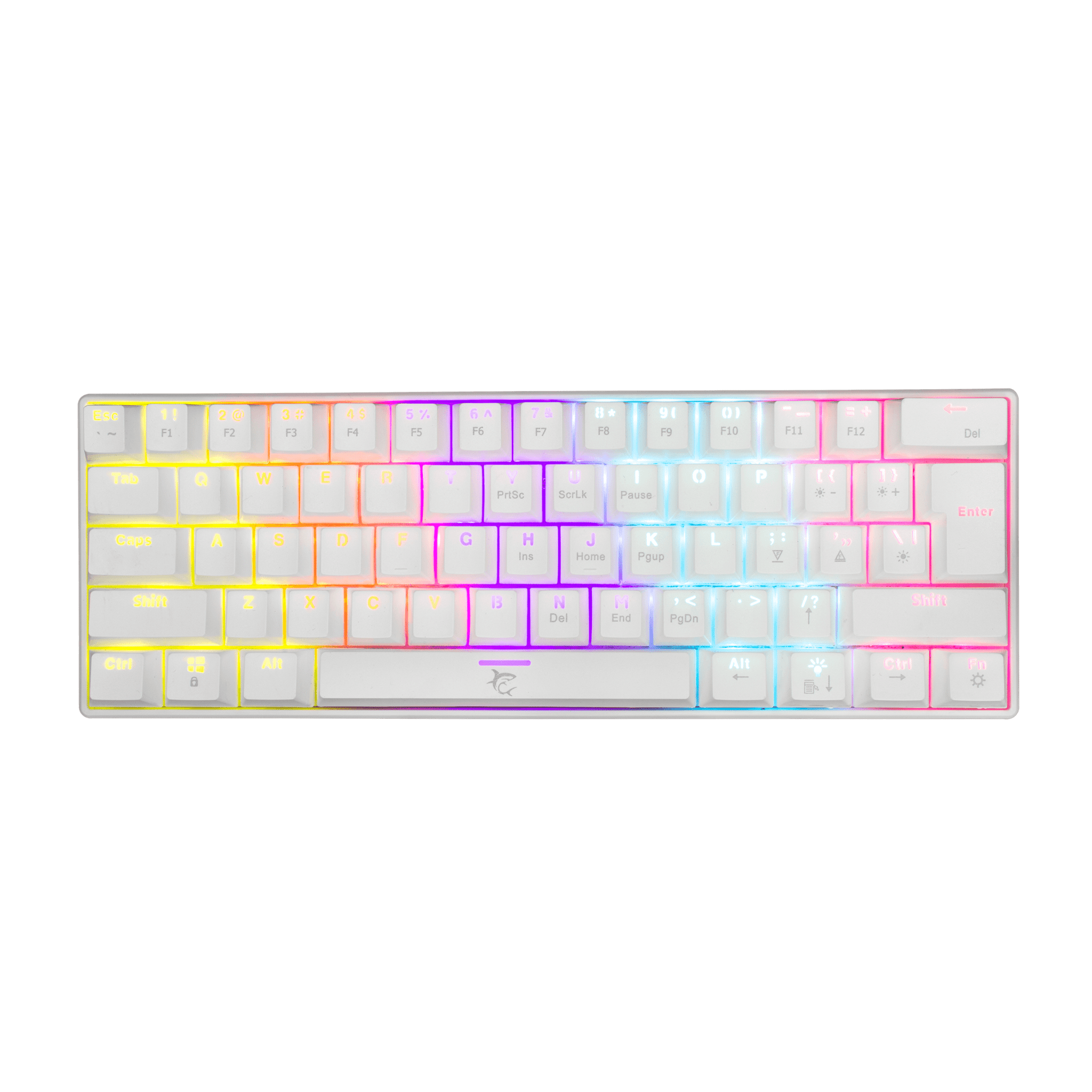 White Shark SHINOBI Keyboard - White (Blue Mechanical Switches) [US Layout] - GameStore.mt