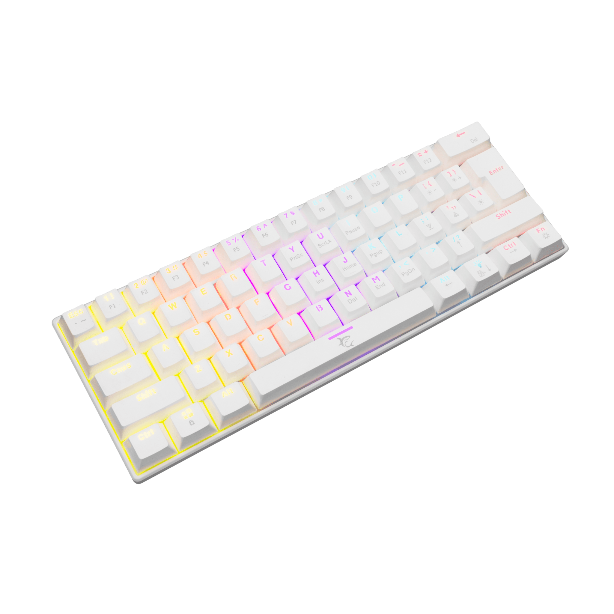 White Shark SHINOBI Keyboard - White (Red Mechanical Switches) [US Layout] - GameStore.mt